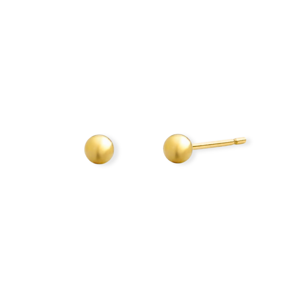 14KT Gold Plated Sterling Silver Ball Stud
