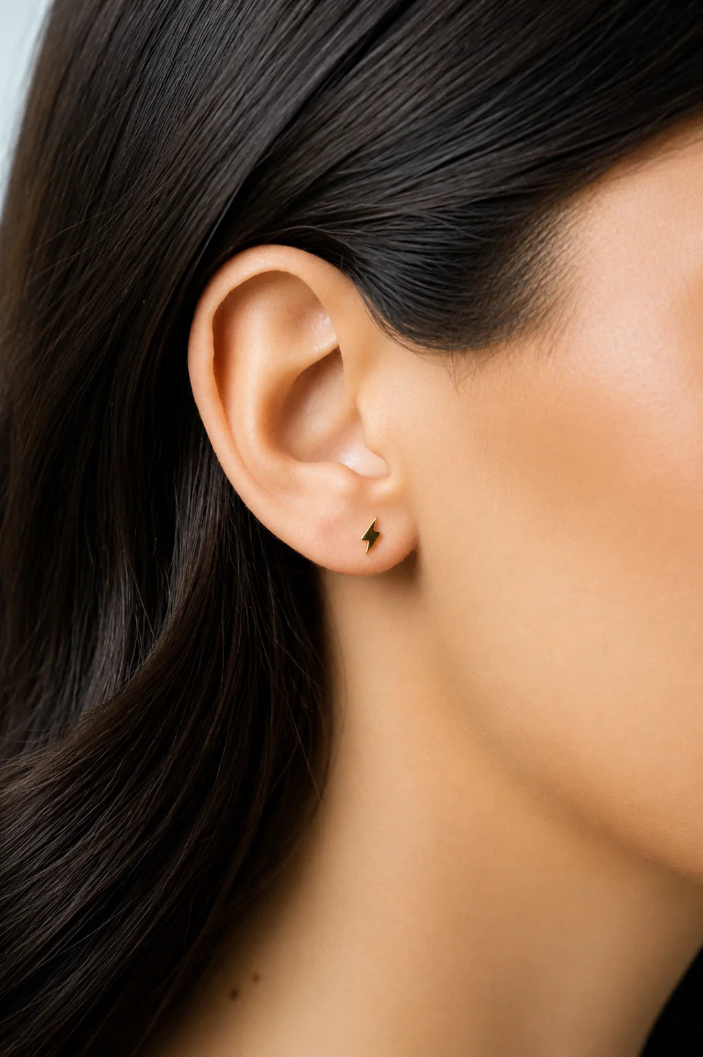 Short Lightning Bolt Flat Back Stud