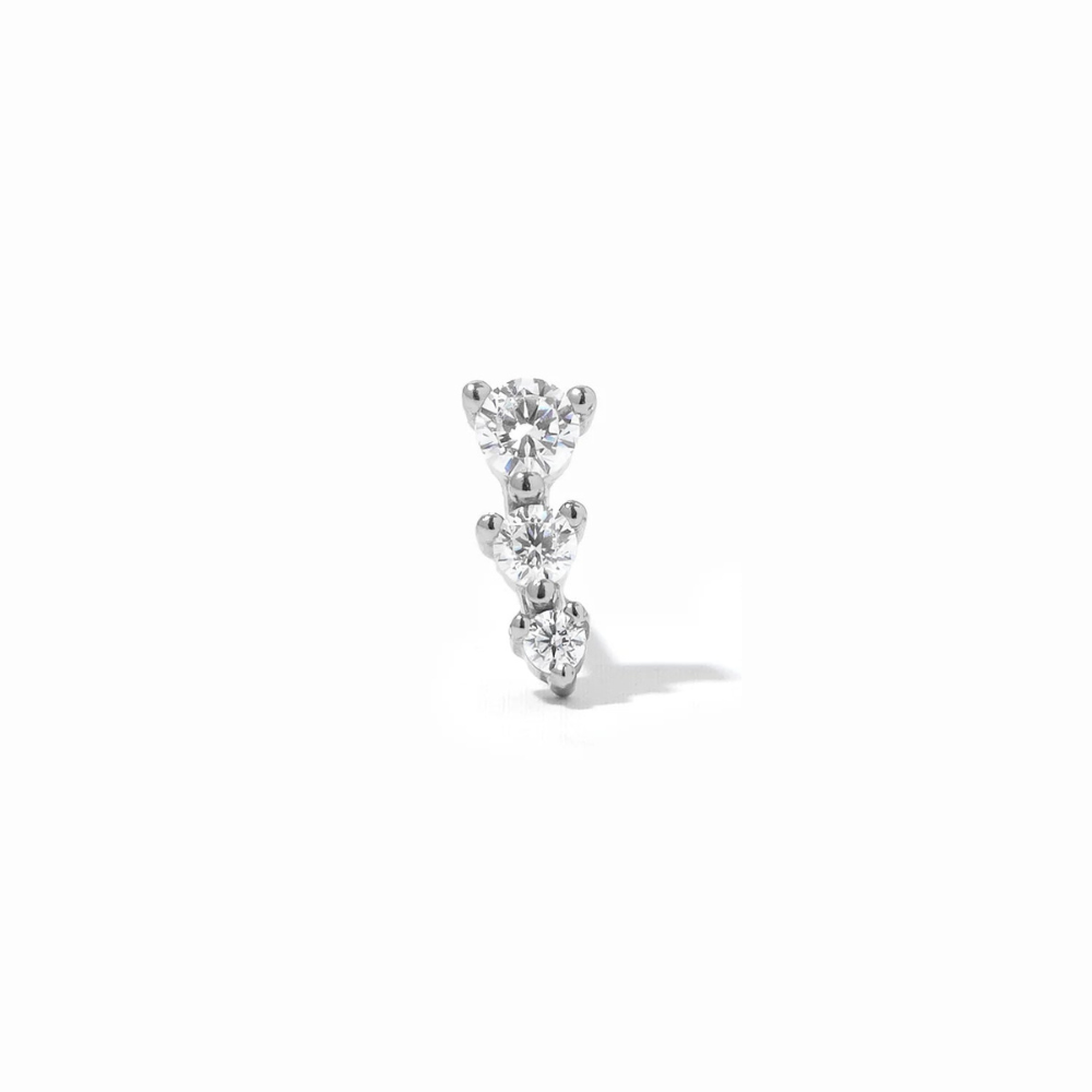 14KT Gold Plated Sterling Silver Trio Climber Stud
