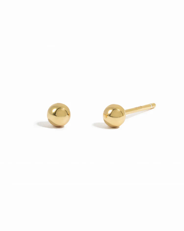 14KT Gold Plated Sterling Silver Ball Stud