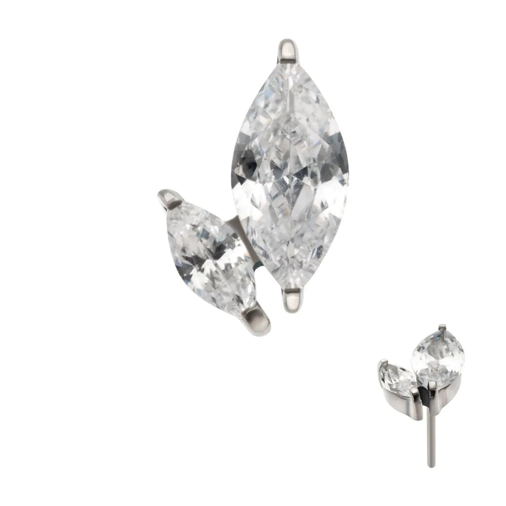Duo Marquise Flat Back Top